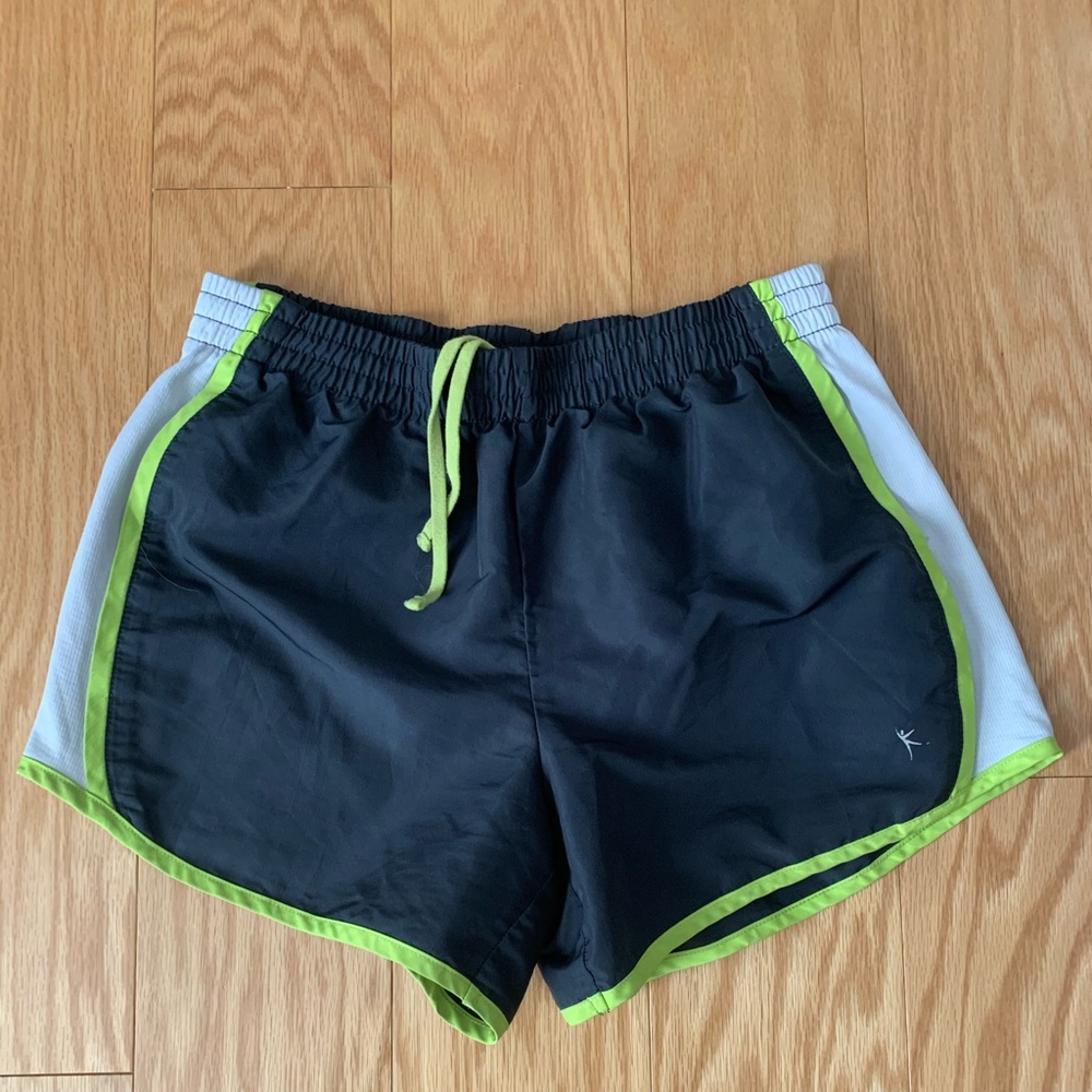 Grey, green, and white gym shorts size M (8-10)